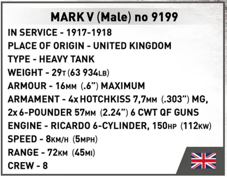 Cobi 1/35 Mark V (Male) - Image 7