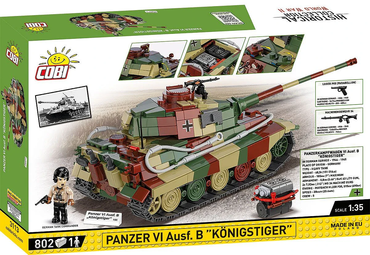 Cobi 1:35 Scale Panzer VI Ausf.B "Konigstiger" - Image 2