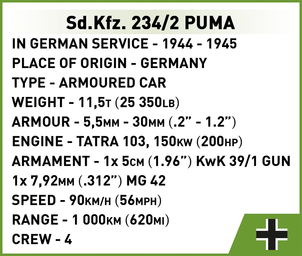Cobi 1/35: Sd.Kfz. 234/2 Puma - Image 9