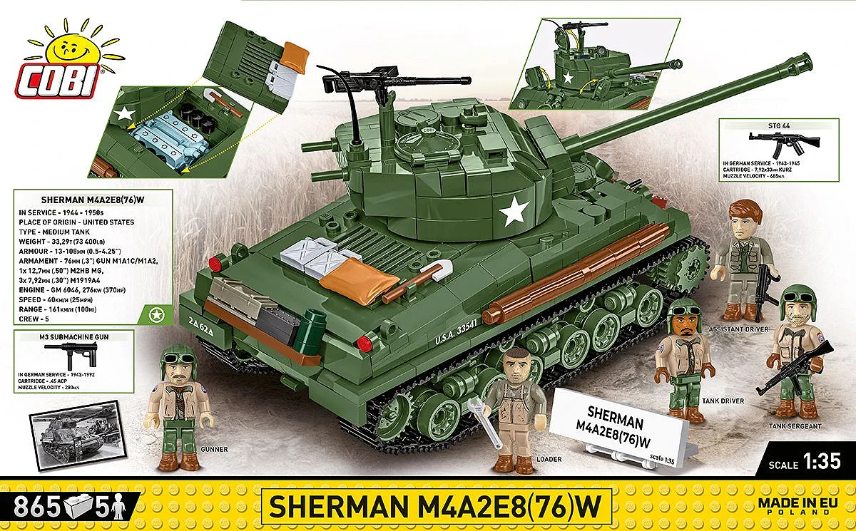 Cobi 1/35 Sherman M4A2E8 (76)W - Image 2