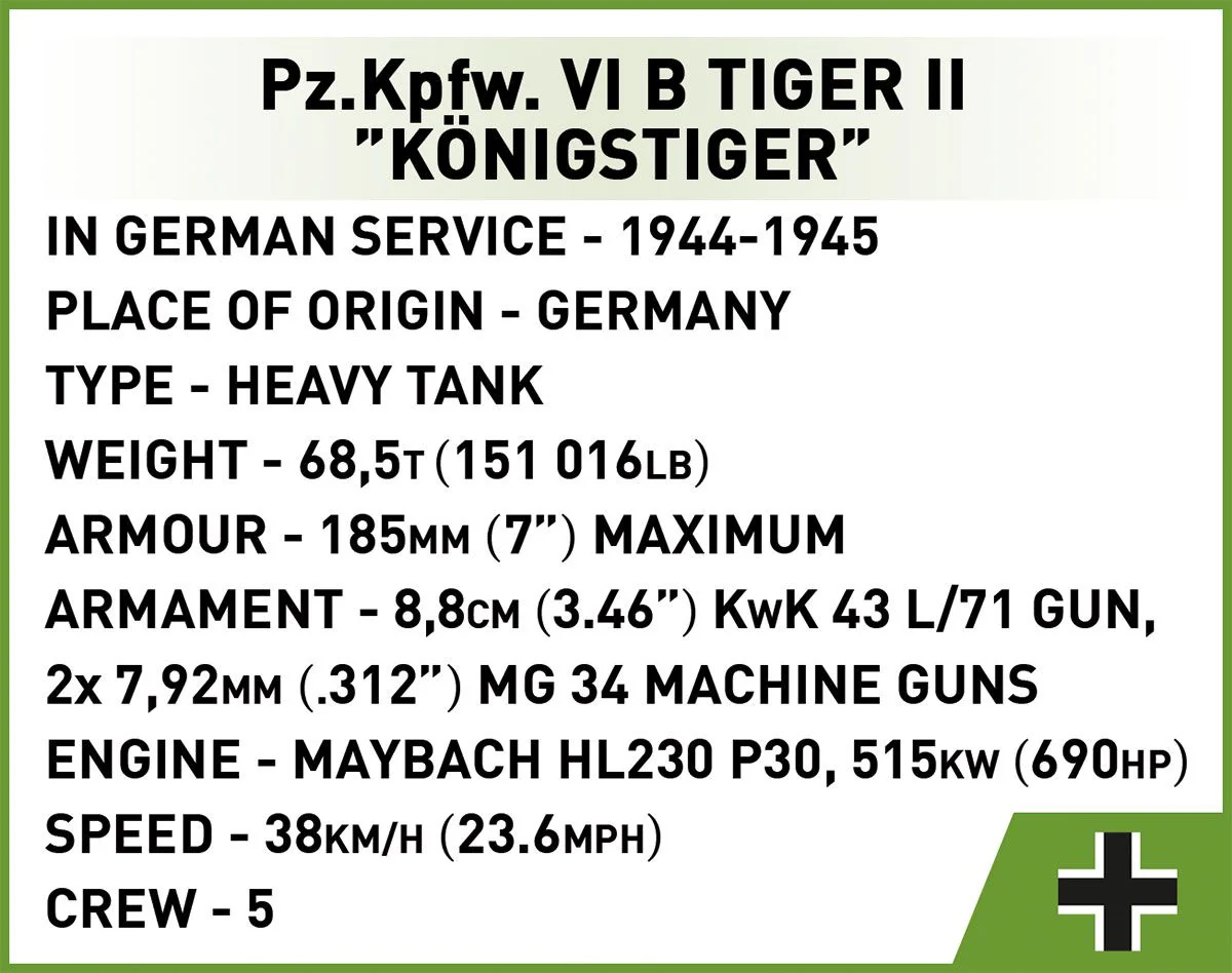 Cobi 1/48 Pz.Kpfw. VI B Tiger II Konigstiger - Image 8