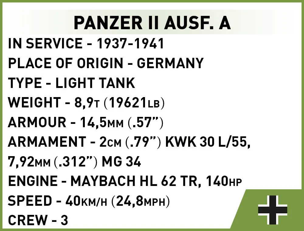 Cobi 1/48 Scale Panzer II Ausf. A - Image 7