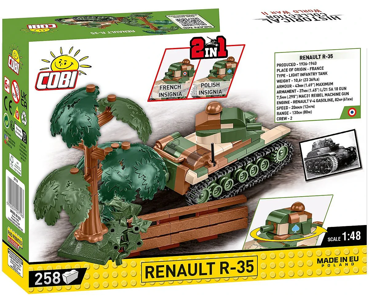 Cobi 1:48 Scale Renault R-35 - Image 2