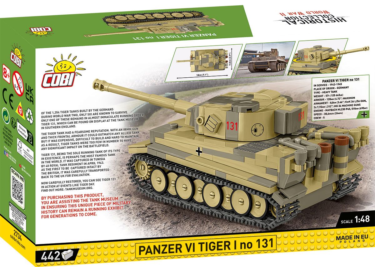 Cobi 1/48 Scale Tiger 131 - Upgraded - Image 2