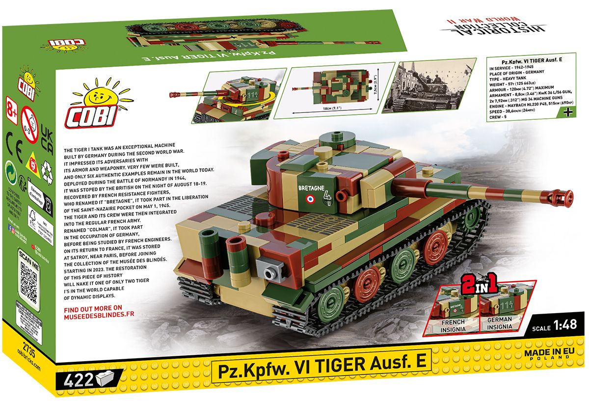 Cobi 1/48 Tiger 1 "Musee des Blindes Saumur" - Image 2
