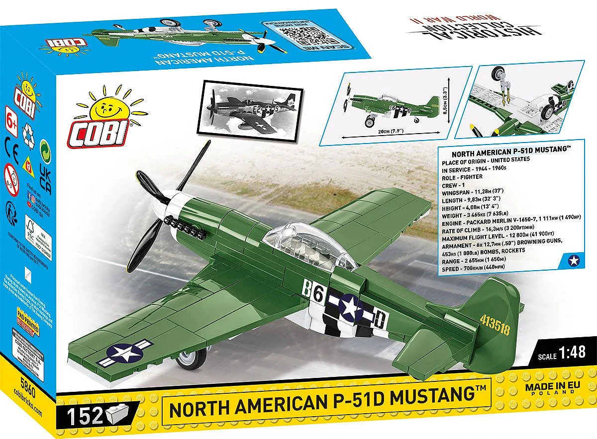 Cobi 1/48 WW2 Mustang P-51 - Image 2