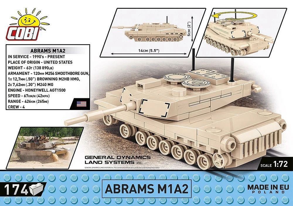 Cobi 1:72 Abrams M1A2 - Image 2
