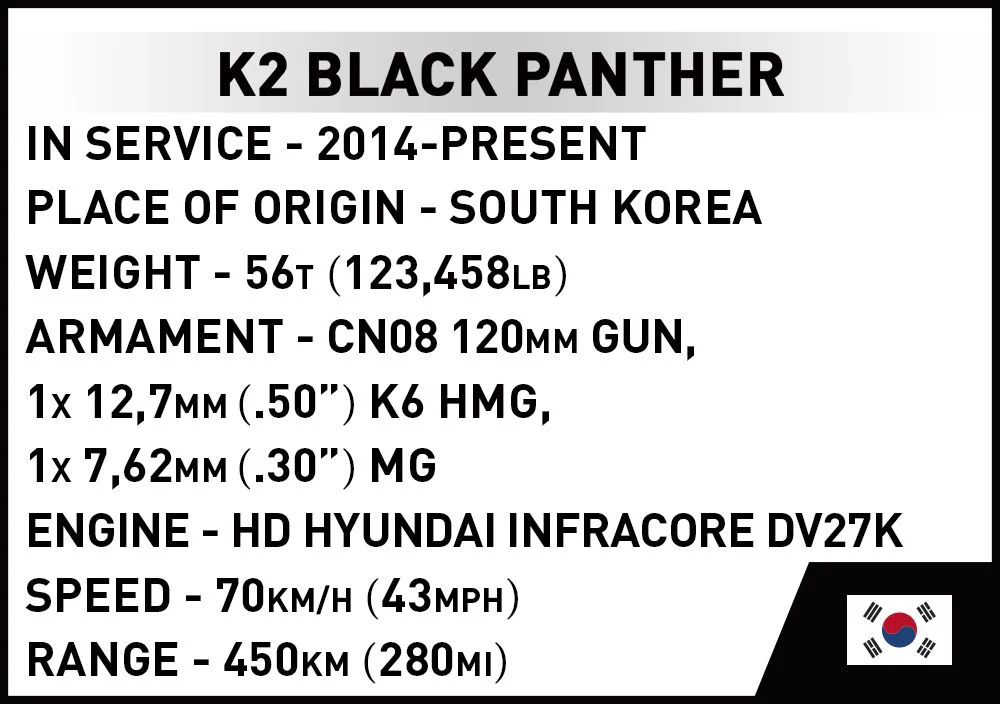 Cobi 1/72 K2 Black Panther - Image 7
