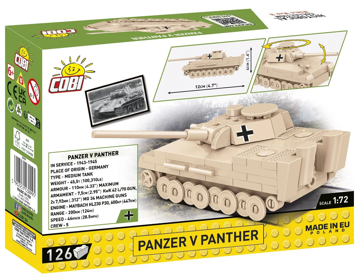 Cobi 1/72 Panzer V Panther - Image 2