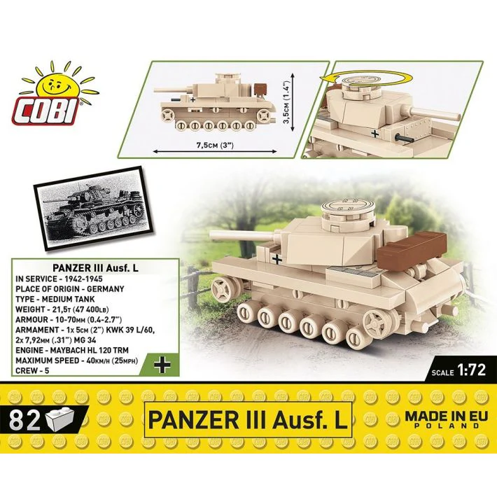 Cobi 1:72 Scale Panzer III Ausf. L - Image 3
