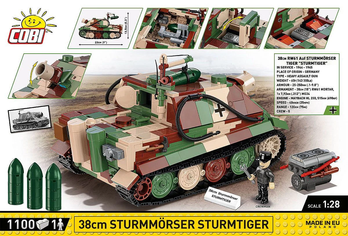 Cobi 38cm Sturmmörser Sturmtiger 1:28 Scale - Image 5