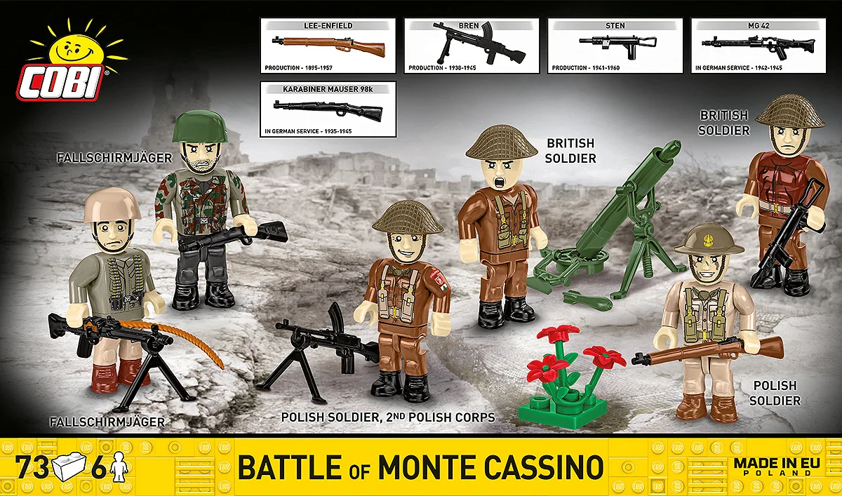 Cobi Battle of Monte Cassino, 6 Figure Set - Image 2