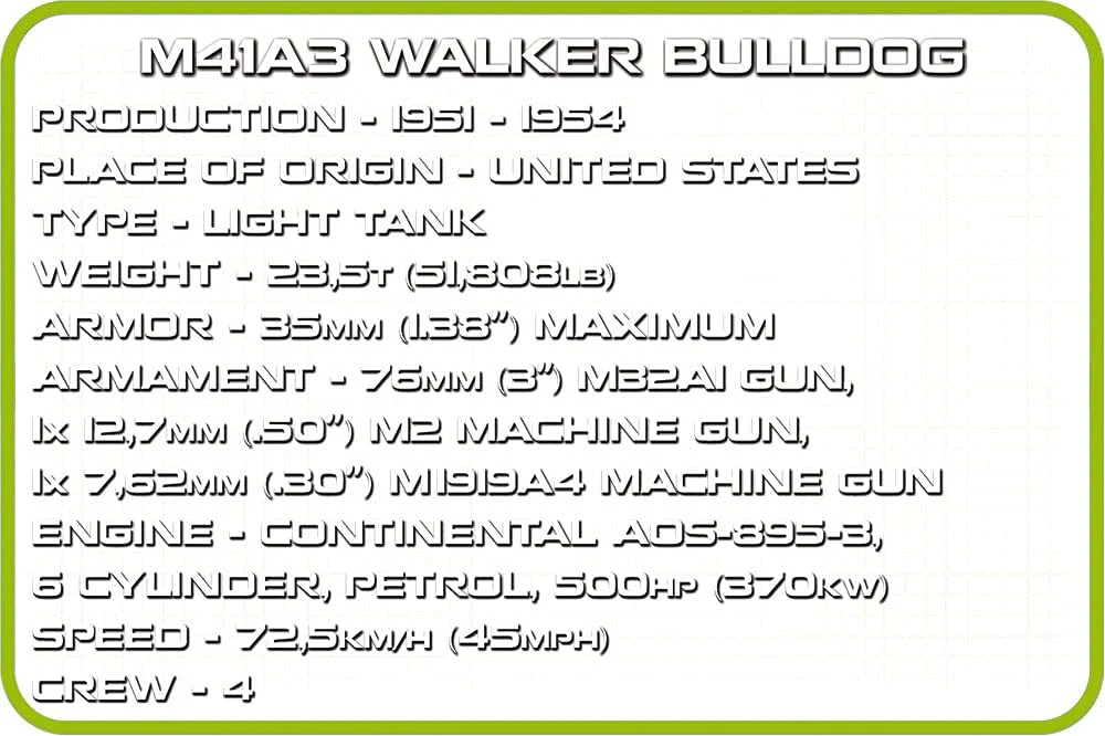 Cobi M41A3 Walker Bulldog - Image 8