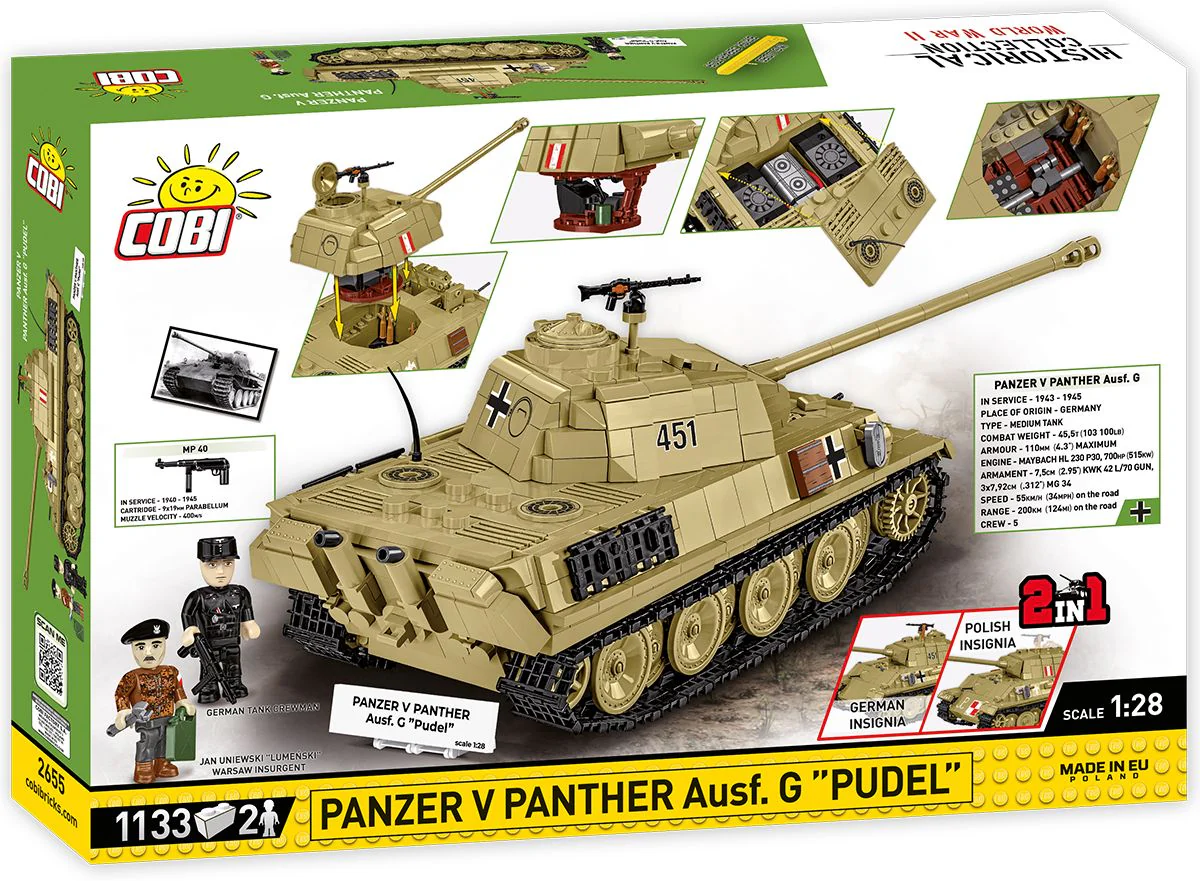 Cobi 1:28 Scale Panzer V Panther Ausf. G Pudel - Image 2