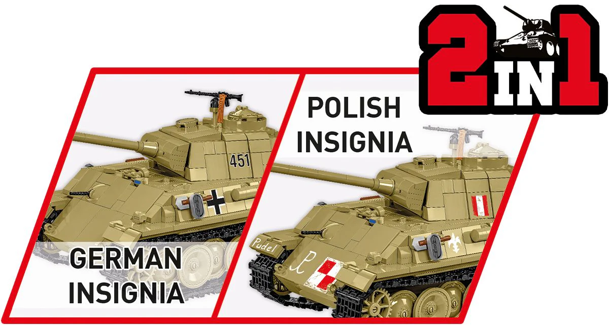 Cobi 1:28 Scale Panzer V Panther Ausf. G Pudel - Image 9