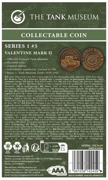 Collectable Coin Series 1 # 5 Valentine Mk II - Image 5