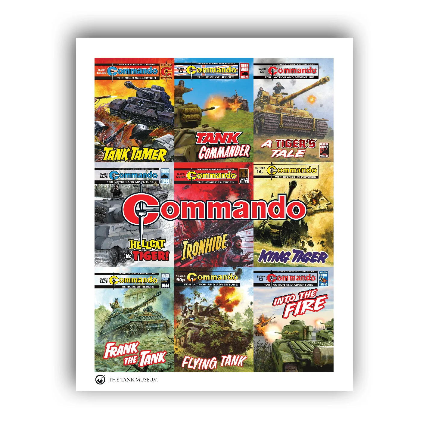 Commando Comics Classic Tank Covers Print