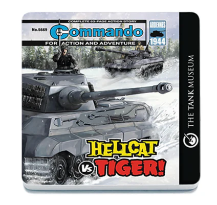 Commando Comics Hellcat V Tiger Coaster
