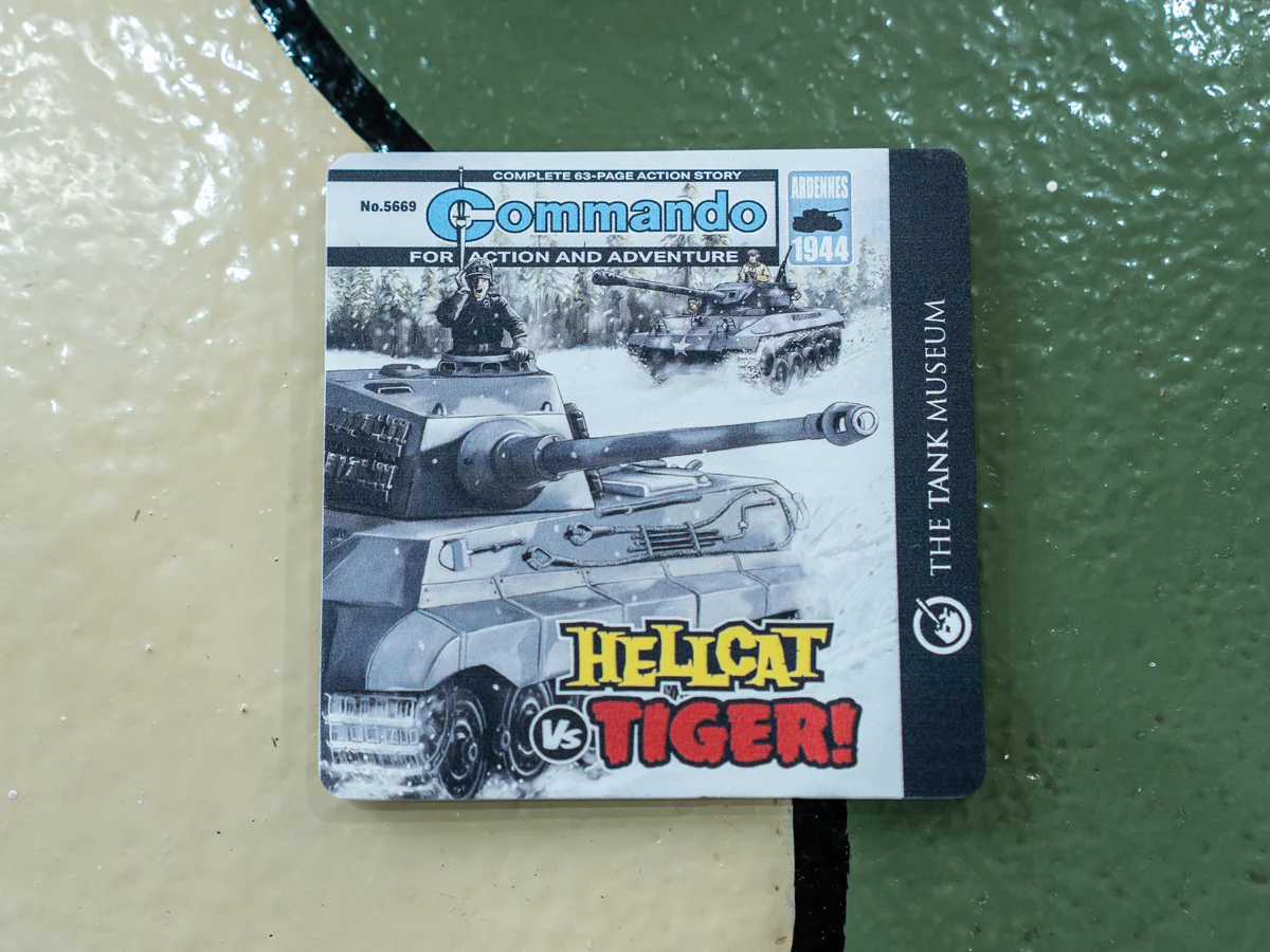 Commando Comics Hellcat V Tiger Coaster - Image 3