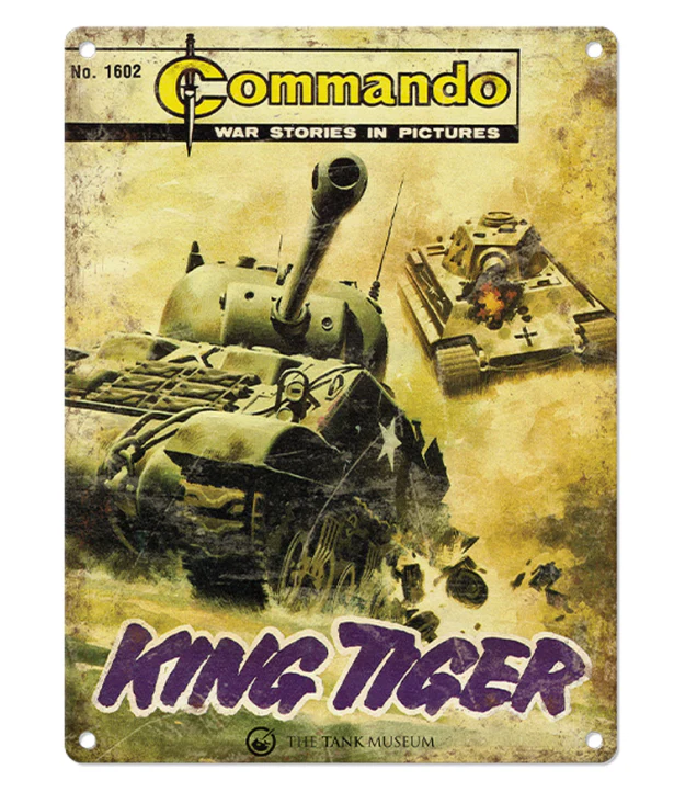 Commando Comics King Tiger Cover Metal Sign - Image 2