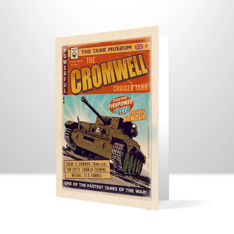 Cromwell Comic Greetings Card