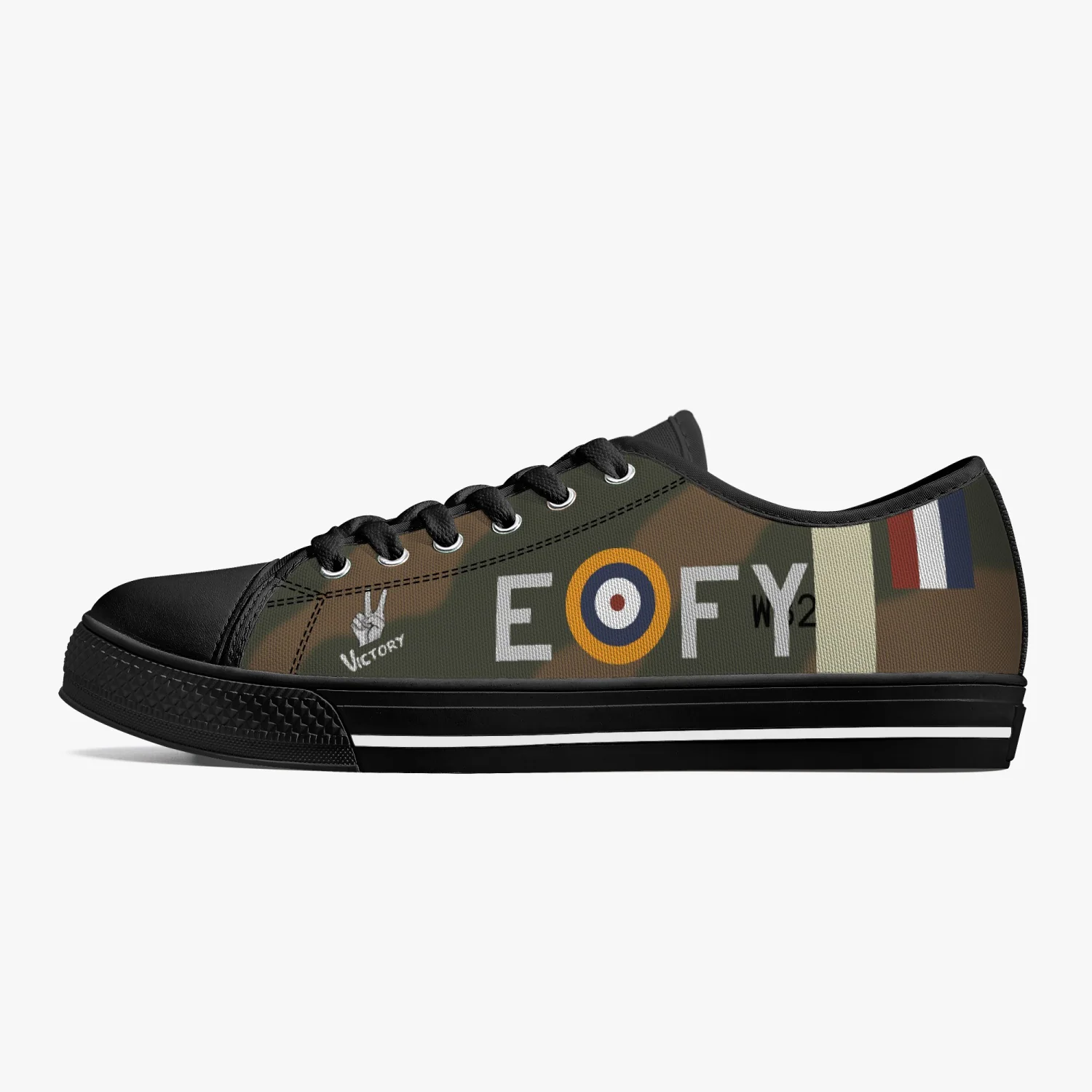 Eric Lock Spitfire Low Top Canvas Trainer - Image 3
