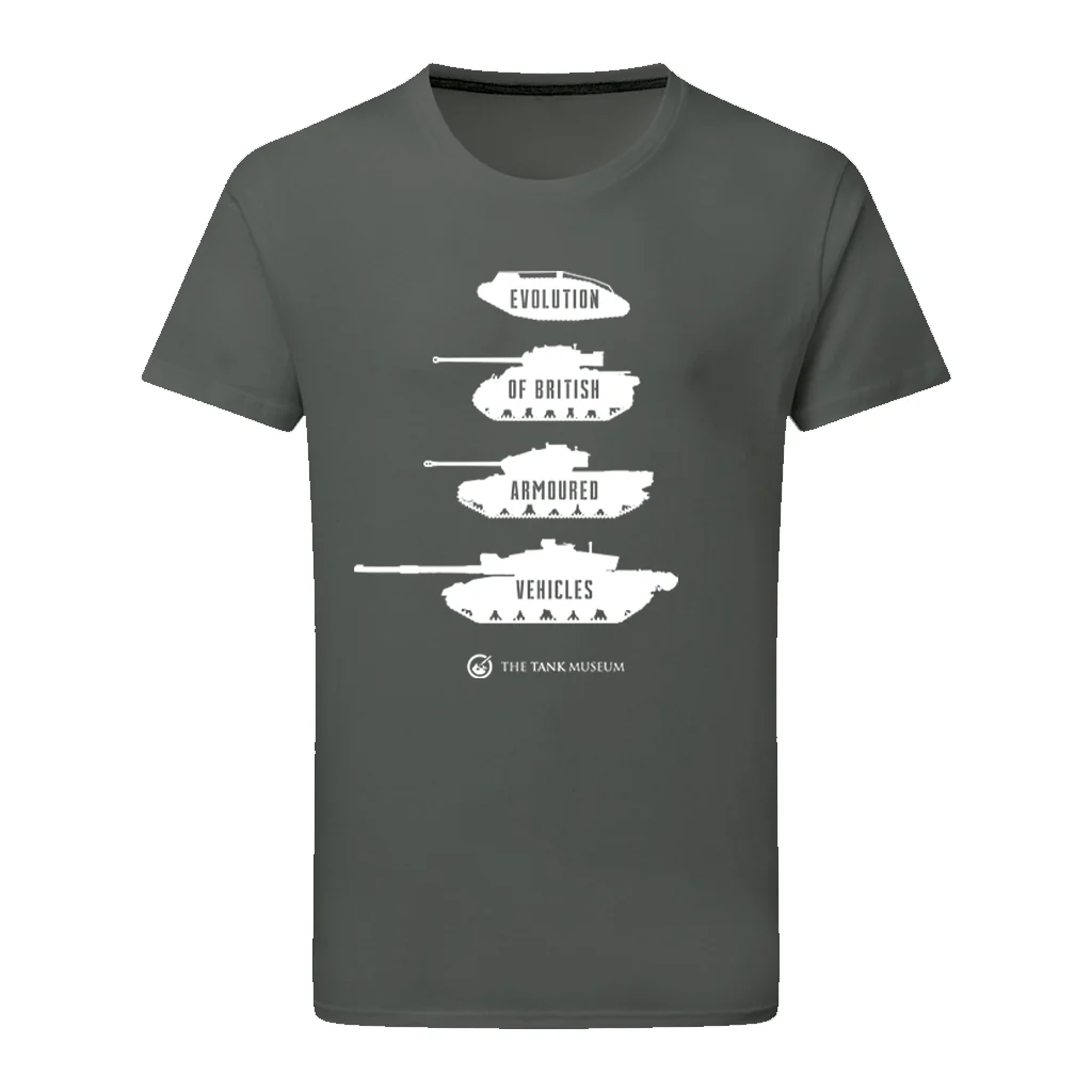Evolution of British Armoured Vehicles Tanks T-Shirt - Image 2