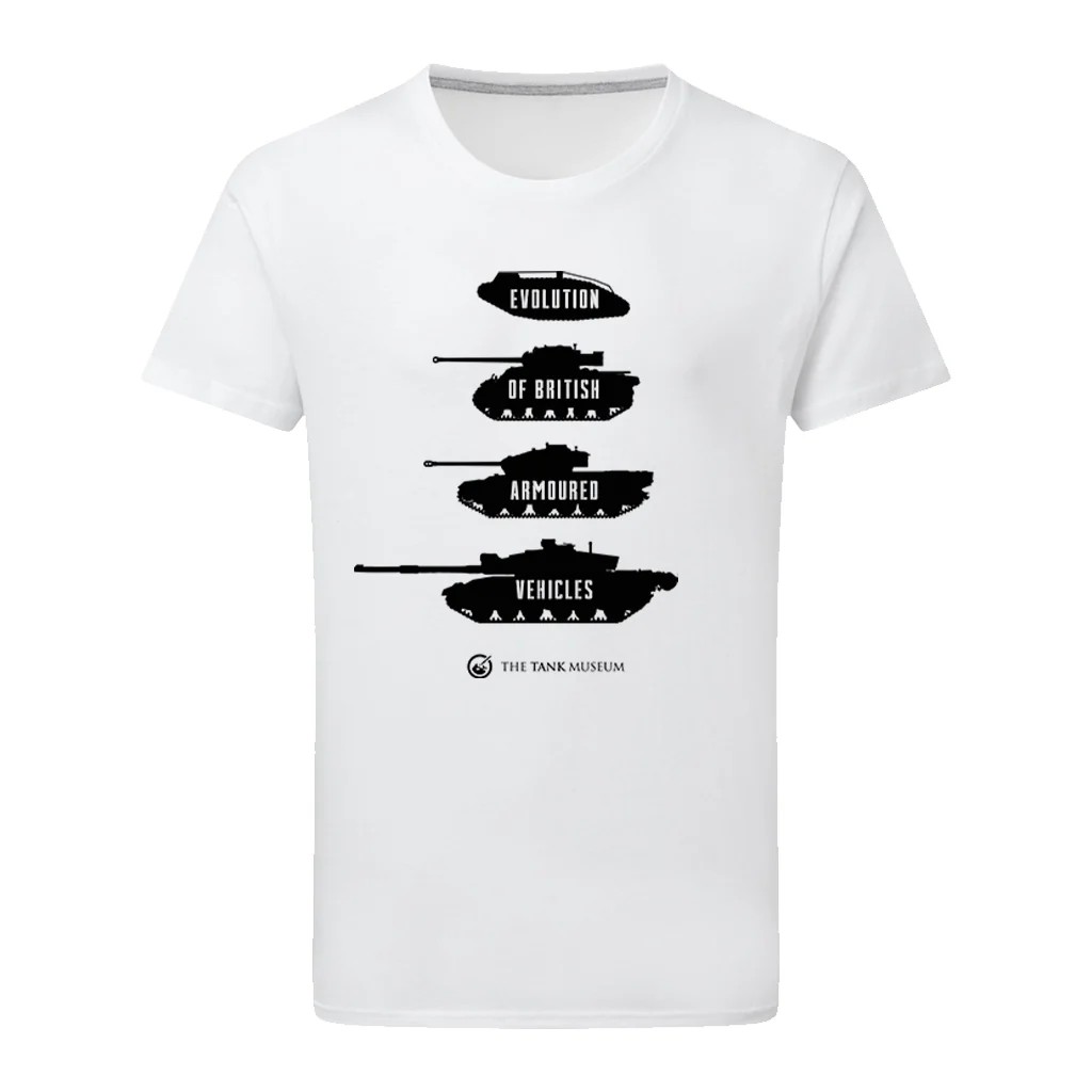 Evolution of British Armoured Vehicles Tanks T-Shirt - Image 4