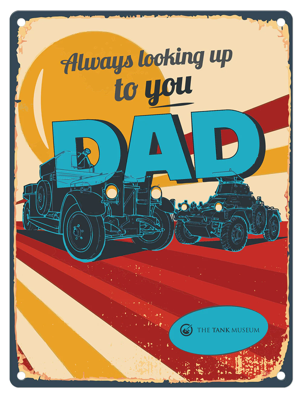 Father's Day 'Always Looking Up to You Dad' Mini Metal Sign