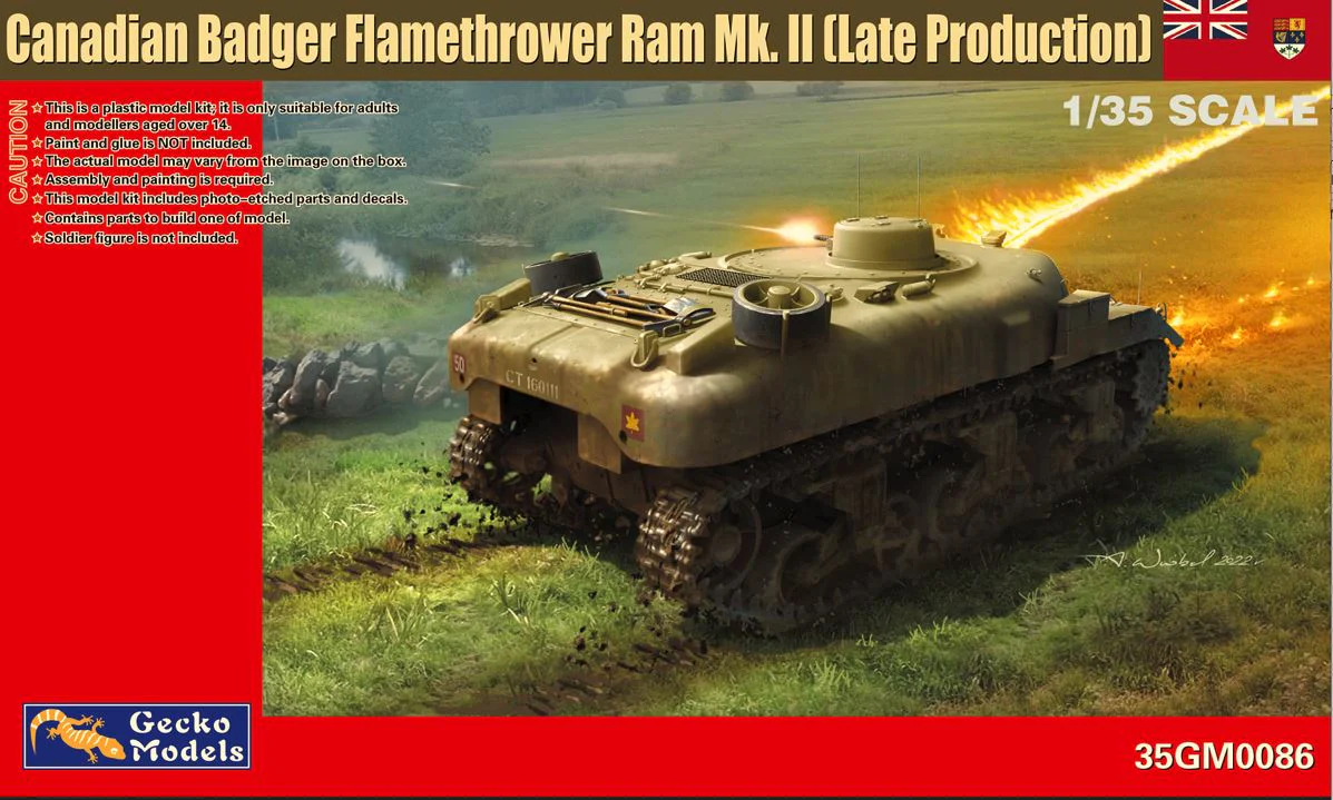 Gecko 1/35 Canadian Badger Flamethrower Ram MK II (Late Production)