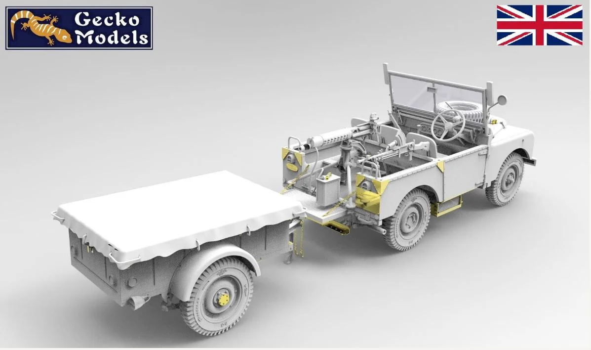 Gecko Models 1/35 FV18001 Mk I 80 inch 4X4 Utility Vehicle with Bantam Trailer - Image 2