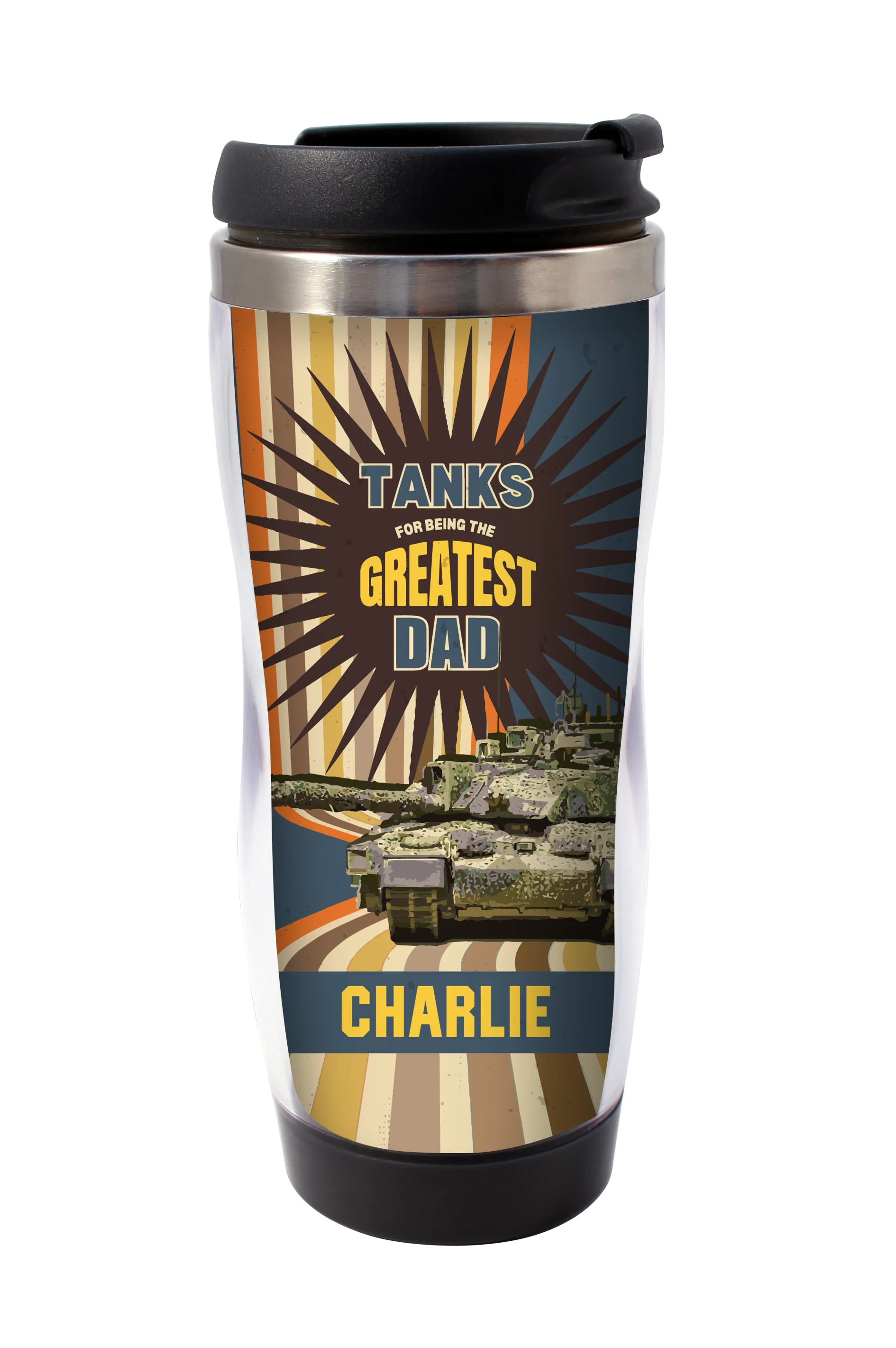 'Greatest Dad’ Personalised Travel Mug