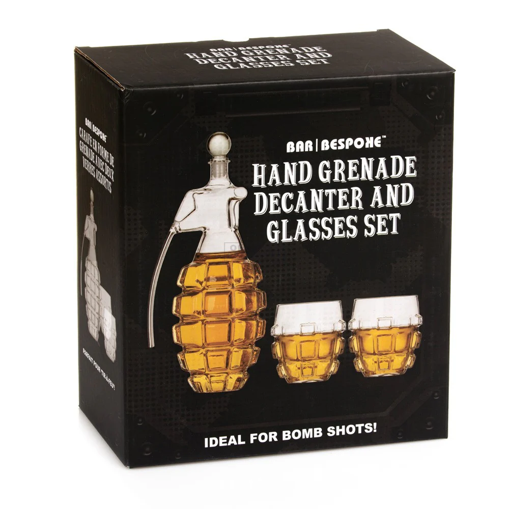 Grenade Decanter and Glasses - Image 2