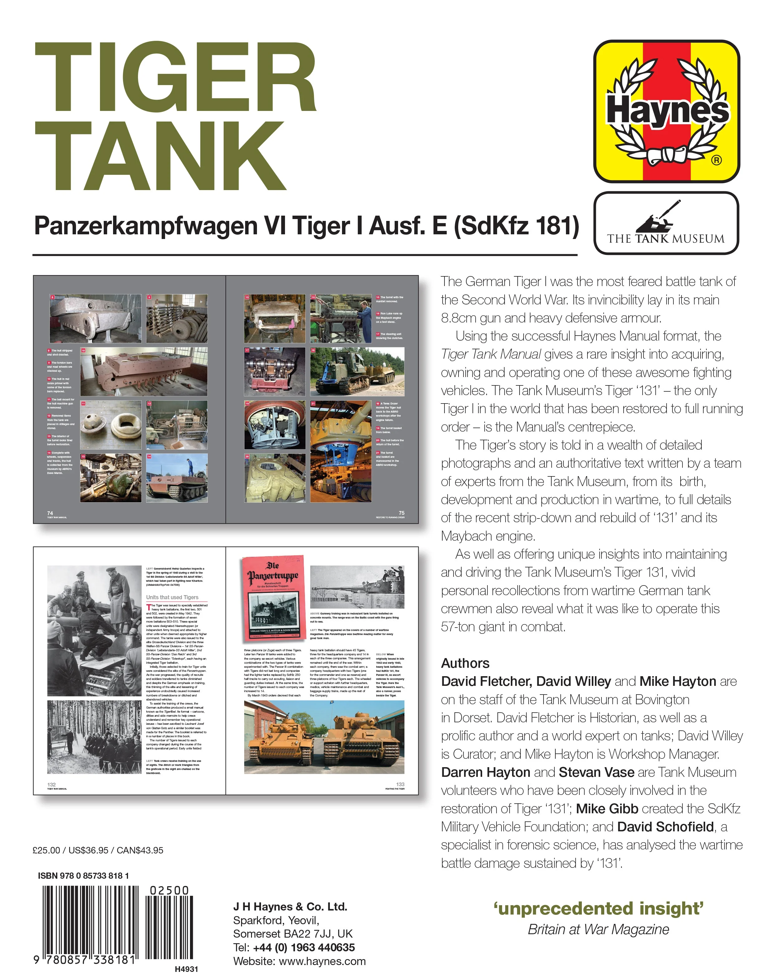 Tiger Tank Owners' Workshop Manual - Image 2