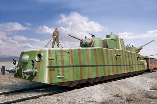 Hobby Boss 1/35 Soviet MBV-2, F-34 gun, Armoured train.