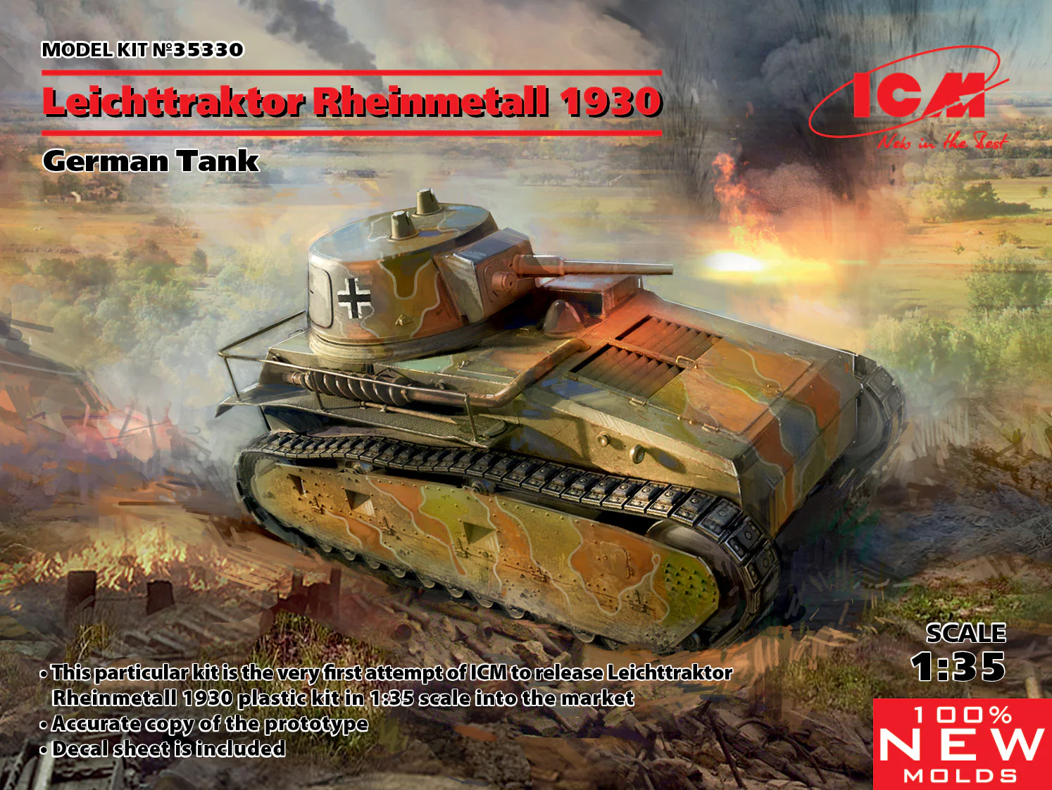ICM 1:35 Scale Leichttraktor Rheinmetall 1930