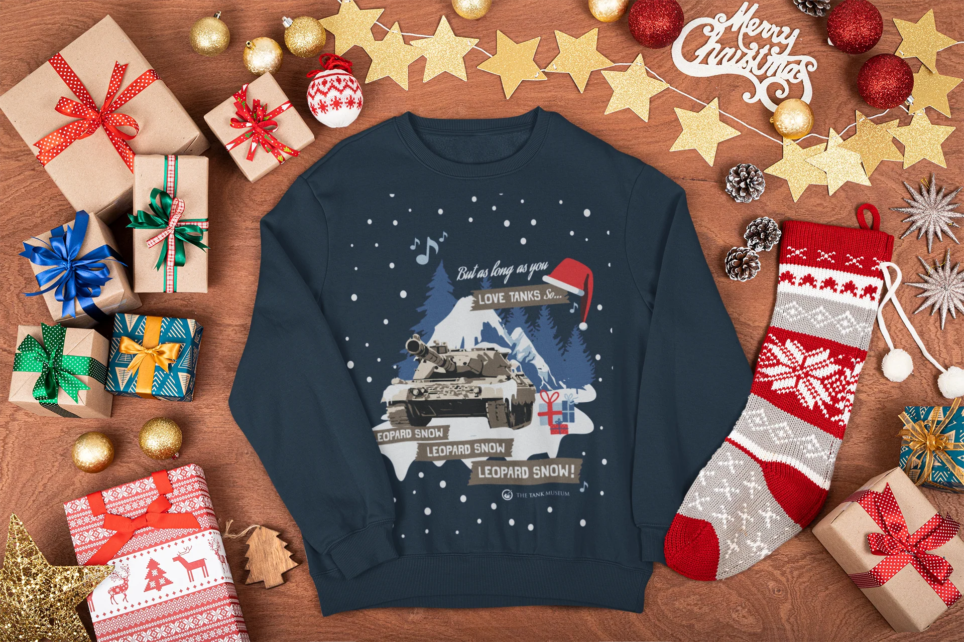 Kids Leopard Snow Christmas Sweater - Image 3