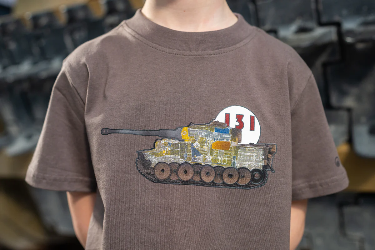 Kids Tiger 131 Tank Raised Rubber T-Shirt - Image 2