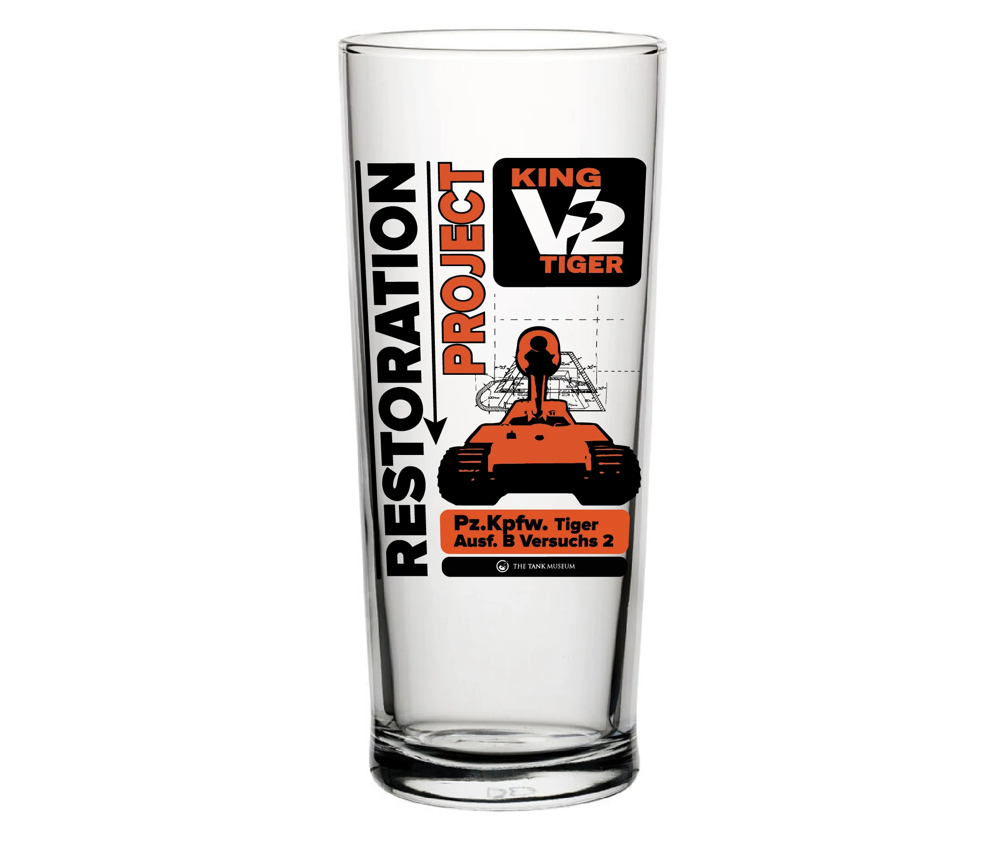 King Tiger V2 Pint Glass - Image 2