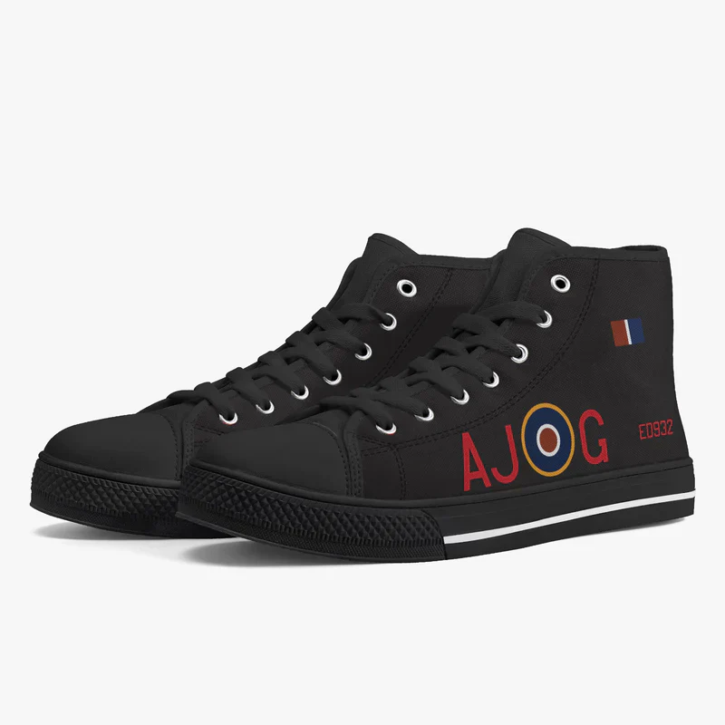 Lancaster "AJ-G" High Top Canvas Trainer Black - Image 2