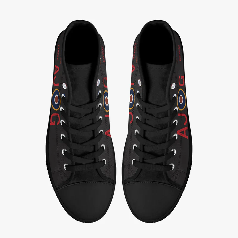 Lancaster "AJ-G" High Top Canvas Trainer Black - Image 3