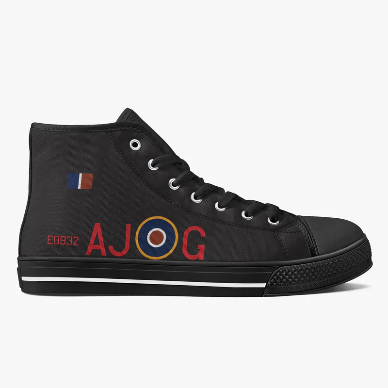Lancaster "AJ-G" High Top Canvas Trainer Black - Image 6