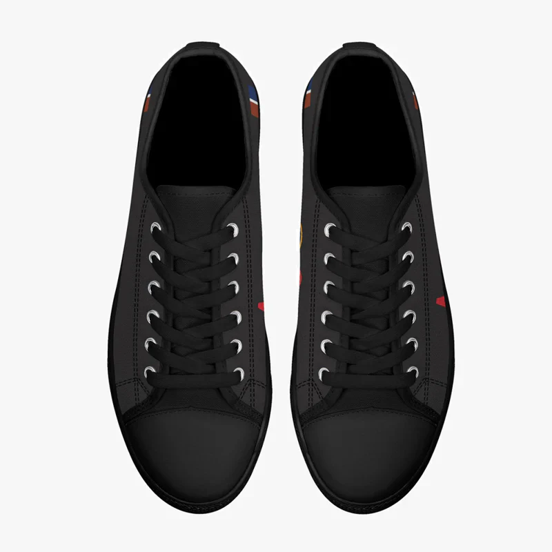 Lancaster "AJ-G" Low Top Canvas Trainer Black - Image 3