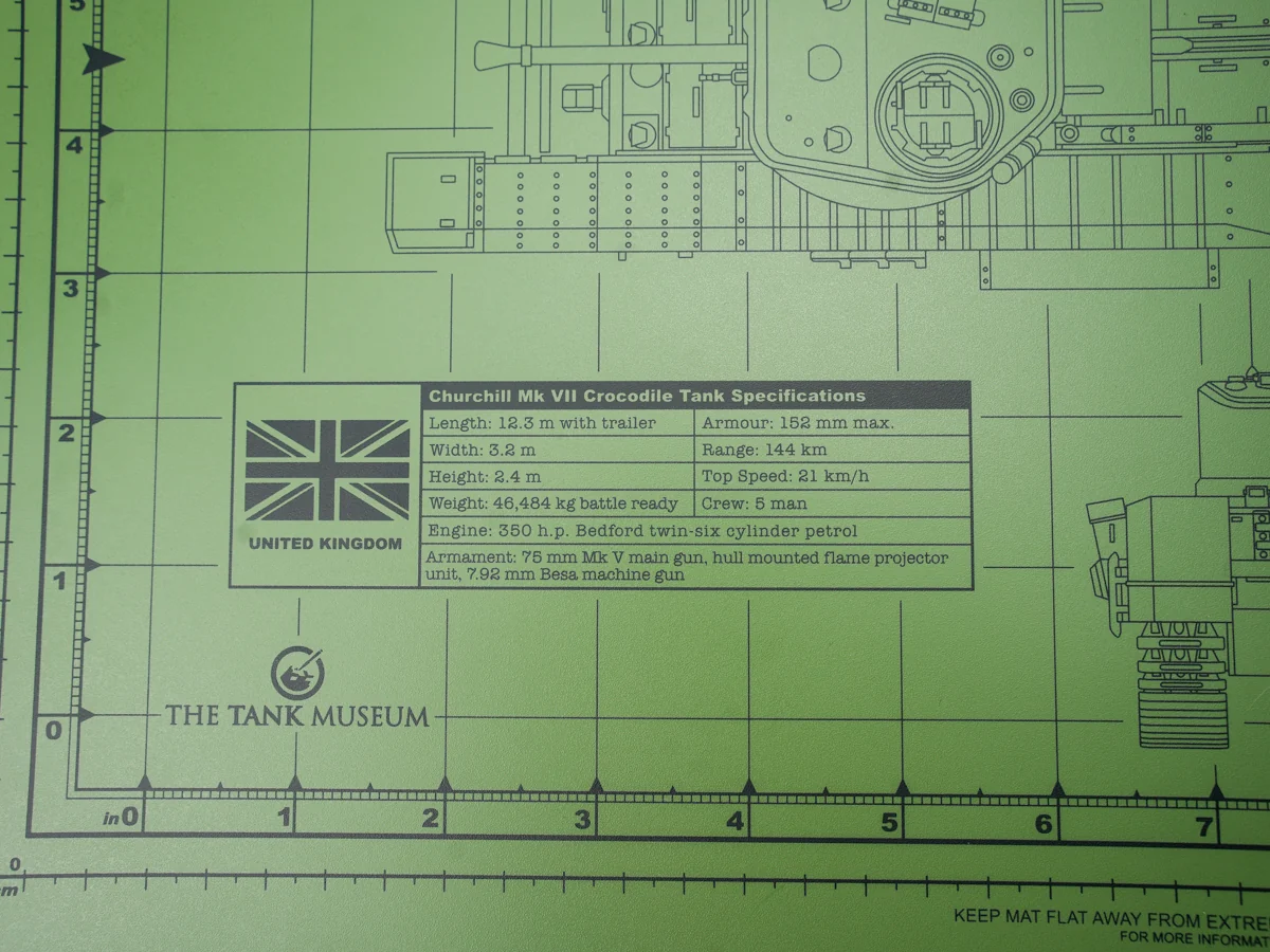 Matilda 2 and Churchill Crocodile Double Sided Model Cutting Mat - Image 3