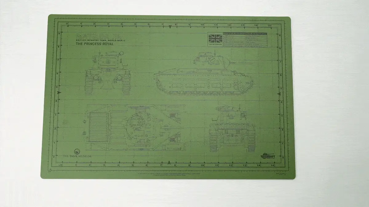 Matilda 2 and Churchill Crocodile Double Sided Model Cutting Mat - Image 5