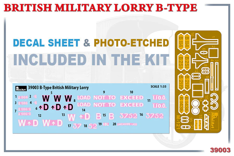 MiniArt 1/35 British Military Lorry B-Type - Image 3