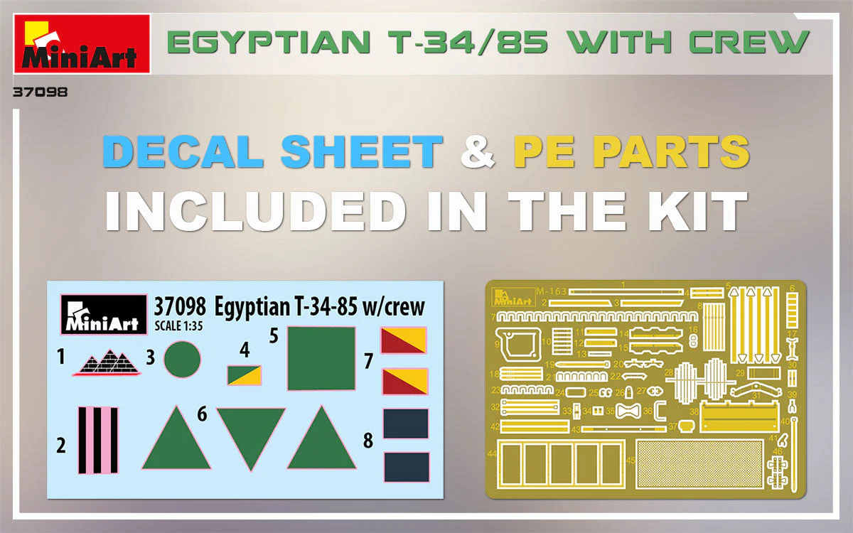 MiniArt 1/35 Egyptian T-34/85 with crew - Image 4