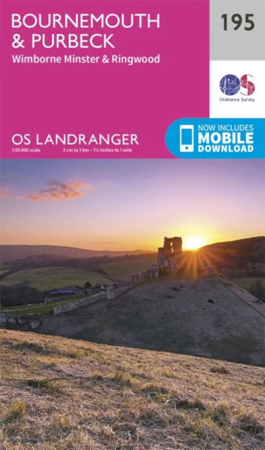 Ordnance Survey OS Landranger Map: Bournemouth and Purbeck: 195