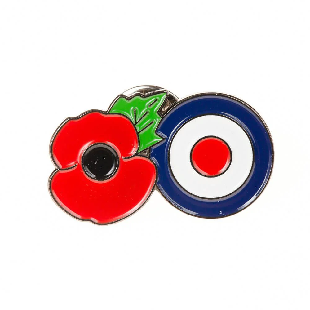 Poppy & Roundel Metal Enamel Lapel Pin