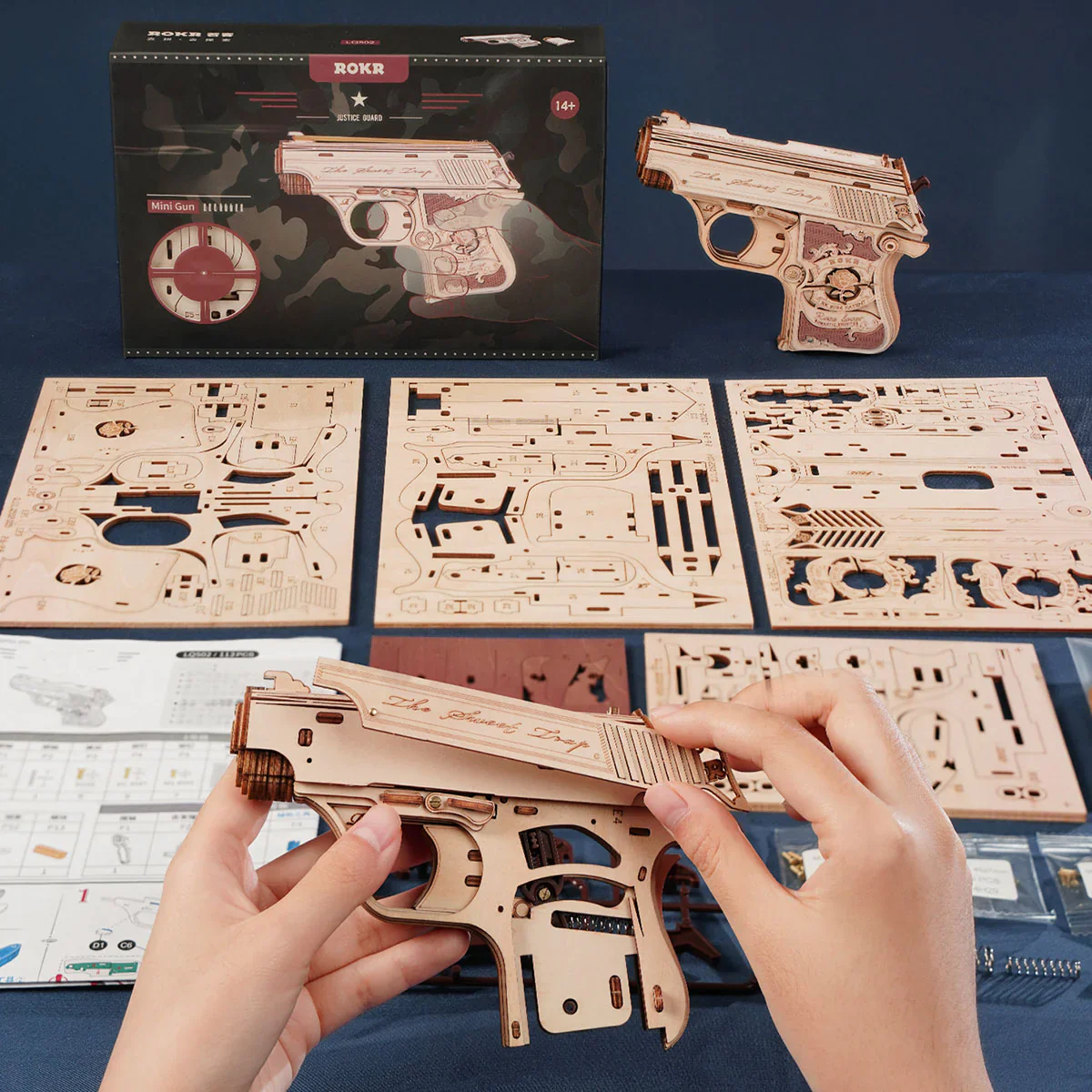 Rokr Mini Toy Gun Wooden Puzzle - Image 2